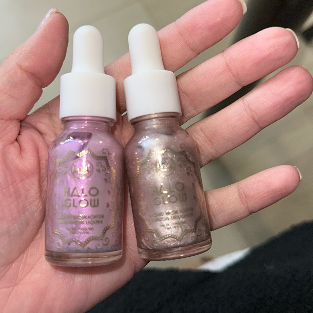 J. Cat beauty halo glow in Bella rose and crystal sand